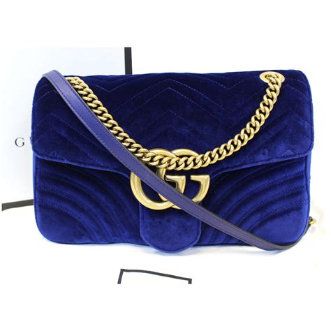 gucci marmont bag blue.